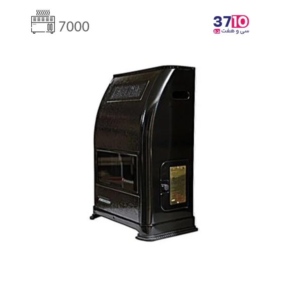 بخاری فیروزه مدل 7000 آپامه مشکی عکس از کنار