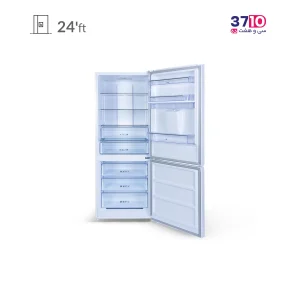 یخچال فریزر ایکس ویژن مدل HB465-SI استیل عکس با درب باز