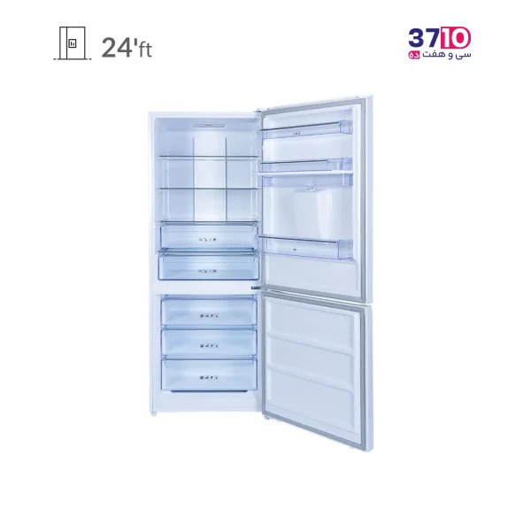 یخچال فریزر ایکس ویژن مدل HB465-WI سفید عکس با درب باز