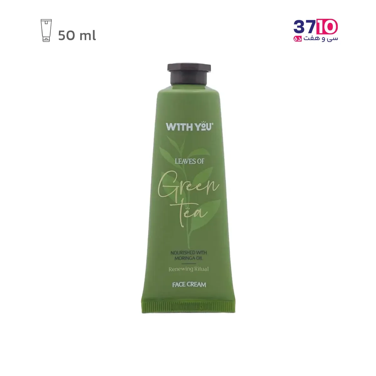with-You-Moisturizing-Hand-Cream-Tea-Green-of-Leaves-50-ml (3) کرم مرطوب کننده صورت ویت یو Tea Green of Leaves حجم 50 میل عکس از رو به رو