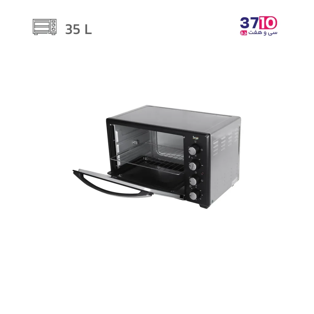 آون توستر سایا مدل ولرکان 35 لیتری عکس با درب باز