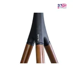 سه پایه تلویزیون الیو مدل آیکو بدنه مشکی سمباده ای چوب فندقی عکس از پایه