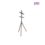 سه پایه تلویزیون الیو مدل آیکو بدنه مشکی سمباده ای چوب فندقیعکس از دور