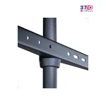 سه پایه تلویزیون الیو مدل آیکو بدنه مشکی سمباده ای چوب فندقی عکس از نزدیک