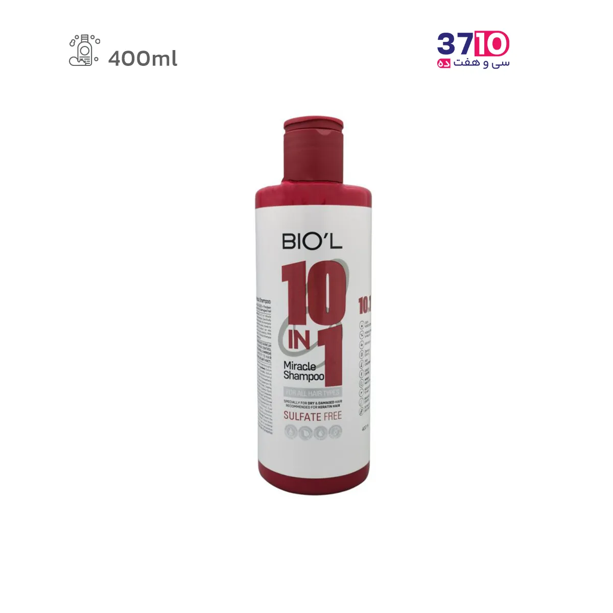Biol Miracle 10 in 1 Sulfate-Free Shampoo, 400 ml (2) شامپو بدون سولفات 10 در 1 بیول مدل Miracle حجم 400 میلی لیتر عکس از محصول