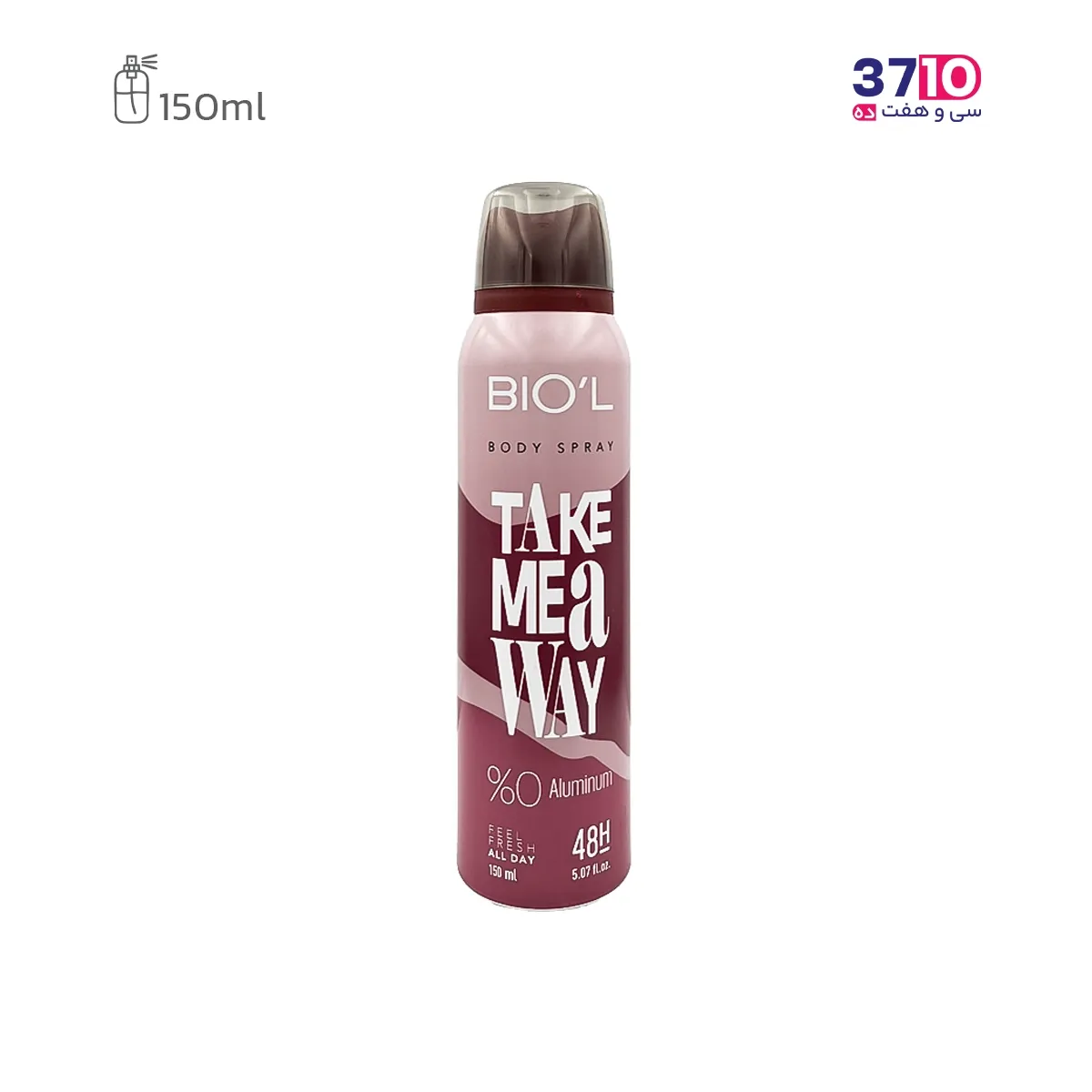 Biol take me away men's body spray 150 ml (3) اسپری خوشبوکننده بدن بیول مدل TAKE ME AWAY حجم 150 میل عکس از رو به رو