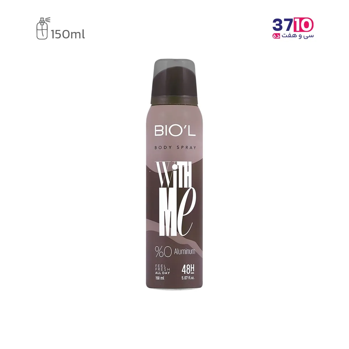 Biol with me men's body spray 150 ml (1) اسپری خوشبوکننده بدن بیول مدل WITH ME حجم 150 میل عکس از رو به رو