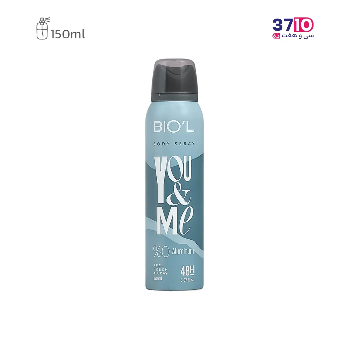 Biol-you-&-me-men's-body-spray-150ml (3) اسپری خوشبو کننده بدن مردانه بیول مدل you & me حجم 150 میل عکس از رو به رو