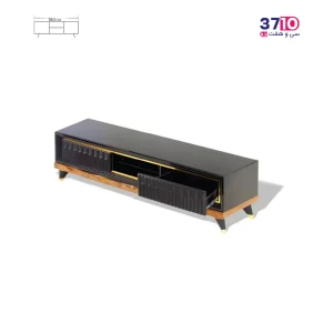 میز ال ای دی متین MATIN مدل R440 مشکی عکس از سه رخ