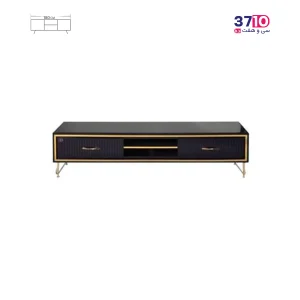 میز ال ای دی متین مدل R480 مشکی طلایی عکس از روبرو