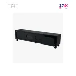 میز ال ای دی متین مدل R515 مشکی هایگلاس عکس از بغل