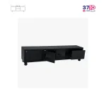 میز ال ای دی متین مدل R515 مشکی هایگلاس عکس با درب باز