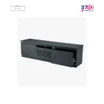 میز ال ای دی متین مدل R355 مشکی عکس از سه رخ