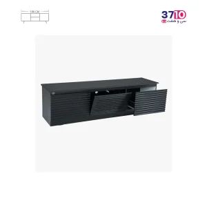 میز ال ای دی متین مدل R355 مشکی عکس با کشوی باز