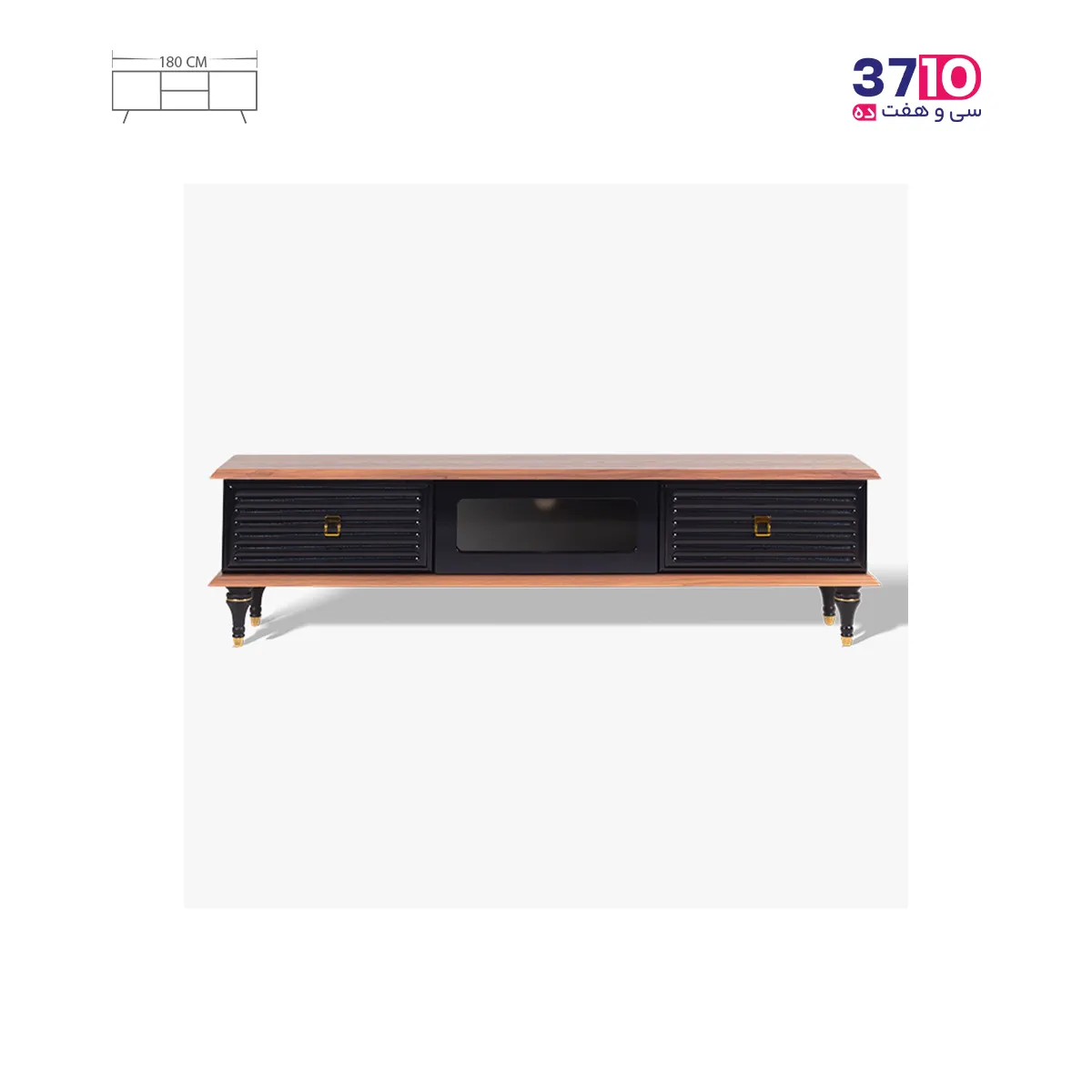LED table, matte, model R240, black, Milano (2) میز ال ای دی متین مدل R240 مشکی میلانو عکس از روبرو