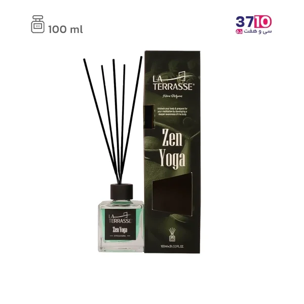 عطر خوشبوکننده محیط لاتراس La Terrasse مدل Zen Yoga عکس باز شده به همراه جعبه