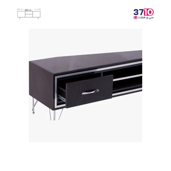 میز ال ای دی متین مدل R480 مشکی سیلور عکس از کشو