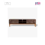 میز ال ای دی متین مدل R580 گردویی عکس از روبرو