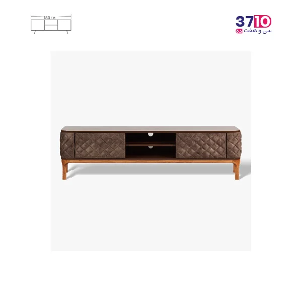 میز ال ای دی متین مدل R580 گردویی عکس از روبرو