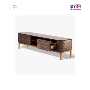 میز ال ای دی متین مدل R580 گردویی عکس از سه رخ