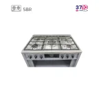 اجاق طرح فر پادیسان مدل 5002 بدنه سیلور رویه استیل عکس از بالا