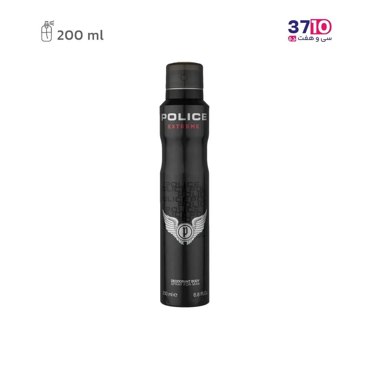 Police Men's Body Deodorant Spray, Extreme Model, 200 ml (2) اسپری خوشبوکننده بدن مردانه پلیس مدل اکستریم Extreme حجم 200 میلی لیتر-عکس اصلی