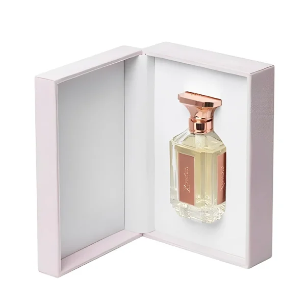 ادوپرفیوم زنانه زیفوید مدل رزگلد Rose Gold حجم 100 میلی لیتر عکس از جعبه با درب باز