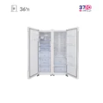 یخچال فریزر دوقلو دیپوینت Depoint مدل NF14MAX DH-W/NR14MAX DH-W سفید عکس با درب باز