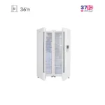 یخچال فریزر دوقلو دیپوینت Depoint مدل NF14MAX DH-W/NR14MAX DH-W سفید عکس از محصول با درب نیمه باز