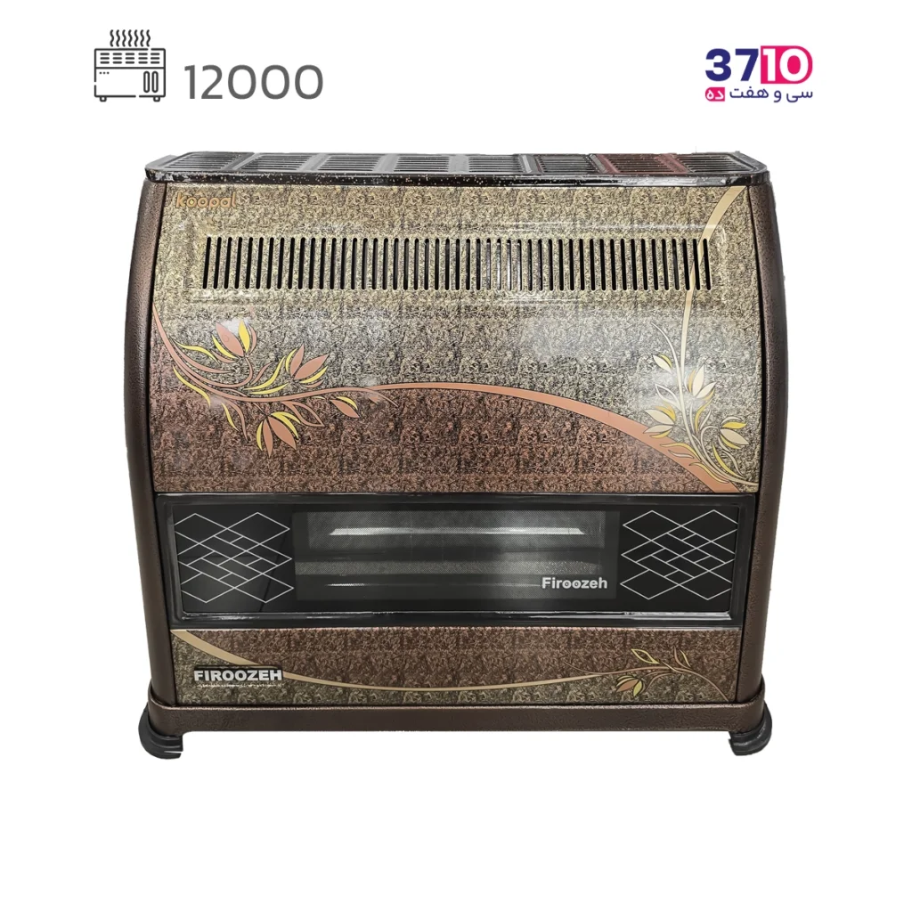 بخاری فیروزه مدل 12000 طرح گل عکس از محصول