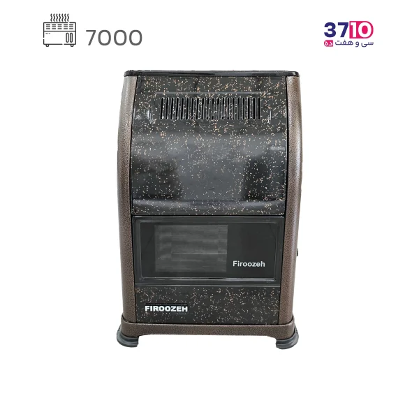 بخاری فیروزه مدل 7000 ماژولیکا چکشی مسی عکس از روبرو