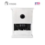 بخاری شومینه ایمن گاز مشهد 17000 چکشی سفید طلایی مدل شادلین کلاسیک B عکس از پشت