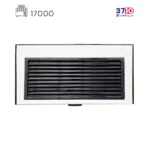 بخاری شومینه ایمن گاز مشهد 17000 چکشی سفید طلایی مدل شادلین کلاسیک B عکس از بالا