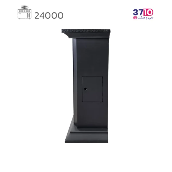 بخاری شومینه ایمن گاز مشهد 24000 طرح چدن مدل شارمین A عکس از کنار