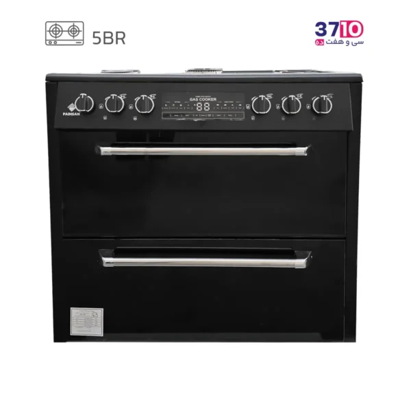 اجاق طرح فر پادیسان PADISAN مدل K905B کشودار بدنه تمام لعاب مشکی عکس از محصول