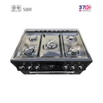 اجاق طرح فر پادیسان PADISAN مدل K905B کشودار بدنه تمام لعاب مشکی عکس از بالا