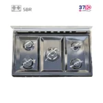 اجاق طرح فر پادیسان PADISAN مدل K905B کشودار بدنه تمام لعاب مشکی عکس از بالا