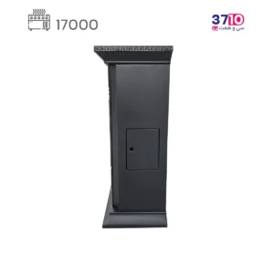 بخاری شومینه ایمن گاز مشهد 17000 طرح چدن مشکی مدل شادلین کلاسیک A عکس از کنار