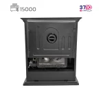 بخاری فیروزه مدل شومینه 1500 روژین مشکی عکس از پشت