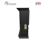 بخاری فیروزه مدل شومینه 1500 روژین مشکی عکس از کنار