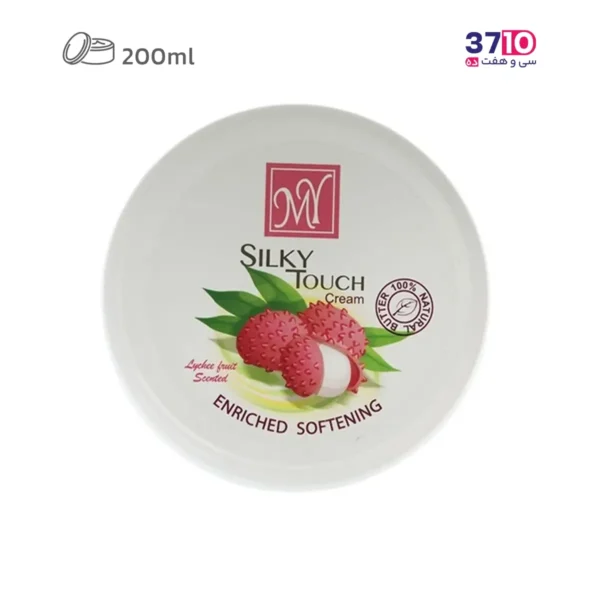 کرم کاسه ای مرطوب‌ کننده میوه‌ای مای مدل سیلکی تاچ با حجم ۲۰۰ میلی‌ لیتر-عکس از سر محصول