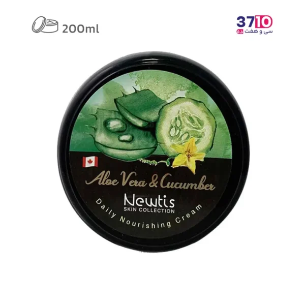 کرم مرطوب کننده کاسه ای نیوتیس حاوی عصاره آلوئه ورا و خیار حجم 200 میلی لیتر-عکس اول