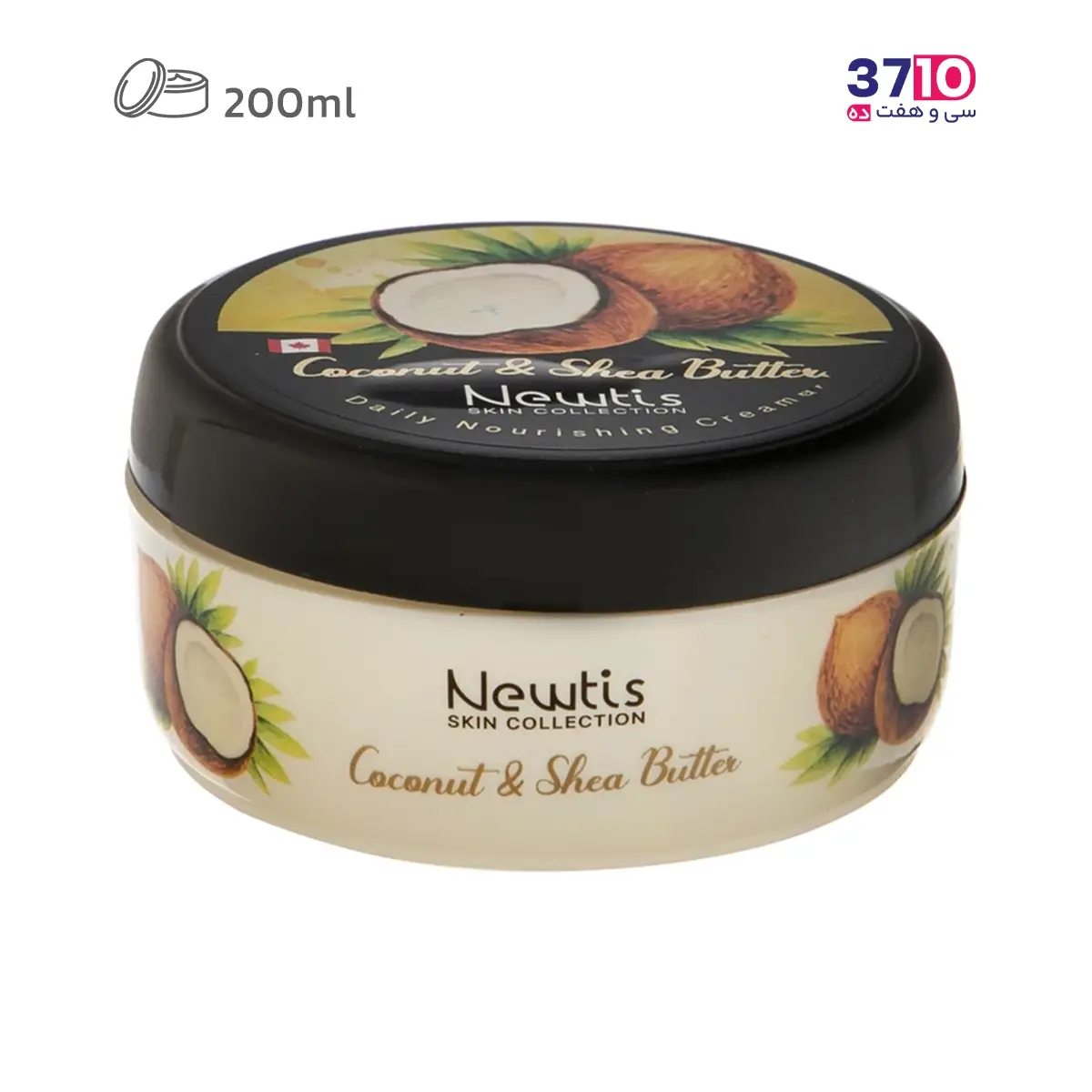 Nutis Moisturizing Cream (Jar) with Coconut Extract & Shea Butter – 200 ml (1) کرم مرطوب کننده کاسه ای نیوتیس حاوی عصاره نارگیل و شی باتر حجم 200 میلی لیتر-عکس اول