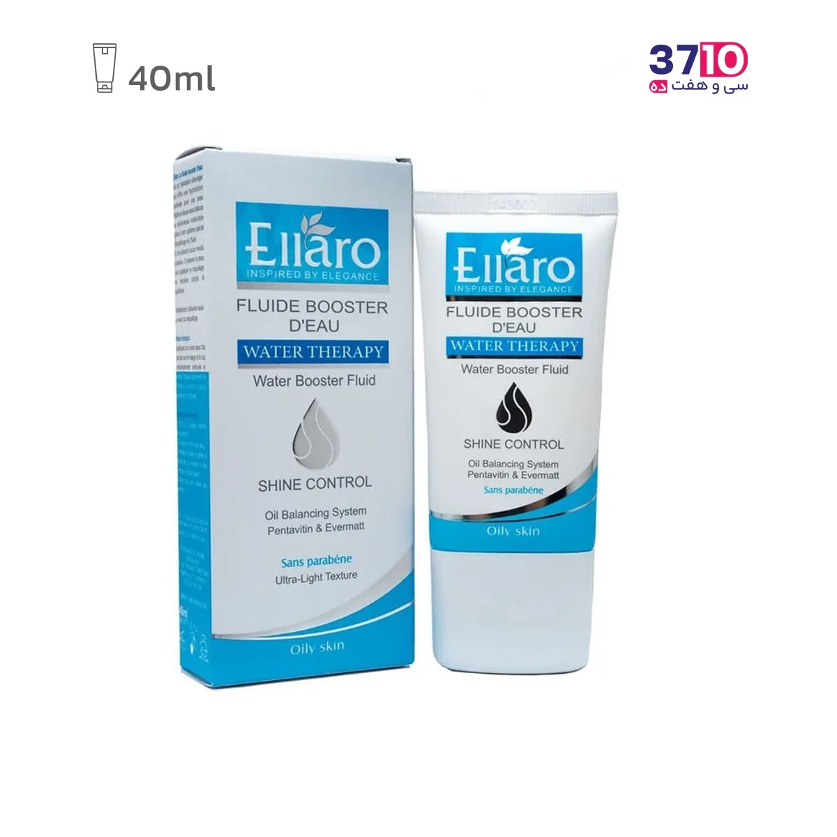 Ellaro-Shine-Tube-Fluid-control-model-booster-with-moisturizing-properties-oily-skin-40ml فلوئید شاین تیوپی الارو مدل کنترل تقویتکننده با خاصیت آبرسانی مناسب پوست چرب حجم 40 میلیلیتر-عکس اصلی