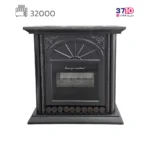 بخاری شومینه ایمن گاز مشهد 32000 طرح چدن مشکی مدل شارین کلبه ای A عکس از محصول