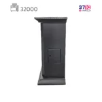 بخاری شومینه ایمن گاز مشهد 32000 طرح چدن مشکی مدل شارین کلبه ای A عکس از کنار