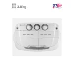 ماشین لباسشویی دو قلو جنرال تکنیک مدل SH-MW 3818 سفید نقره ای 3.8 کیلویی عکس از بالا