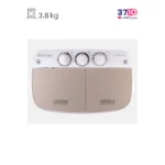 ماشین لباسشویی دو قلو جنرال تکنیک مدل SH-MW 3820 سفید طلایی 3.8 کیلویی عکس از بالا