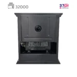 بخاری شومینه ایمن گاز مشهد 32000 طرح چدن مشکی مدل شارین کلاسیک A عکس از پشت