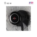 پنکه پایه بلند پارس خزر مدل FSR-ADO کنترل دار مشکی عکس از نزدیک